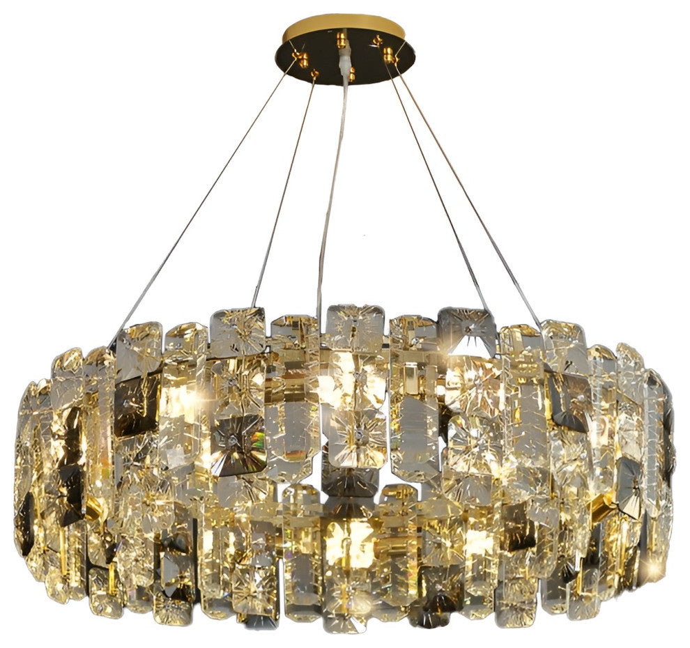 Zambrone | Luxury Round Crystal Chandelier for Living Room, 8bulbs