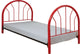Red Metal Twin Headboard And Footboard