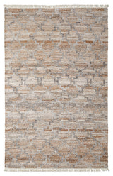 Weave & Wander Elstow Transitional PET Yarn Beige/Gray Rug, 5'x8'
