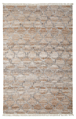 Weave & Wander Elstow Transitional PET Yarn Beige/Gray Rug, 5'x8'