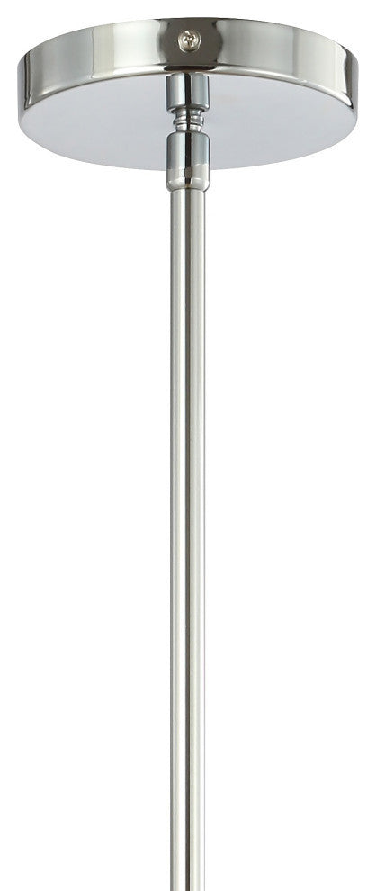 Homer Metal/Glass LED Flush Mount, Black/Chrome, Width: 10"
