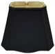 Fancy Bottom Rectangle Basic Lampshade, Black, 12.25"