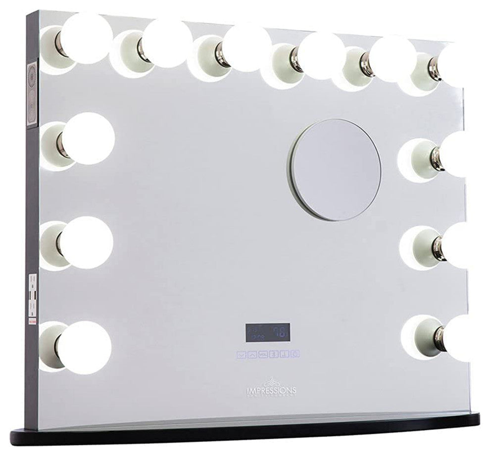 Hollywood Premiere Plus Vanity Mirror, Black, Bluetooth