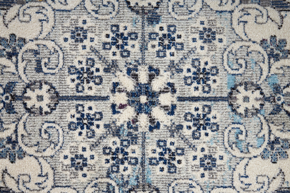 Weave & Wander Bellini  Rug, Gray/Blue, 9ft-2in x 12ft-4in Rug