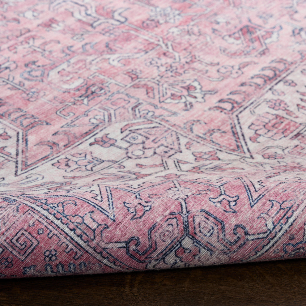 Nourison Nourison Washables 8'' x 10'' Pink Vintage Indoor Rug