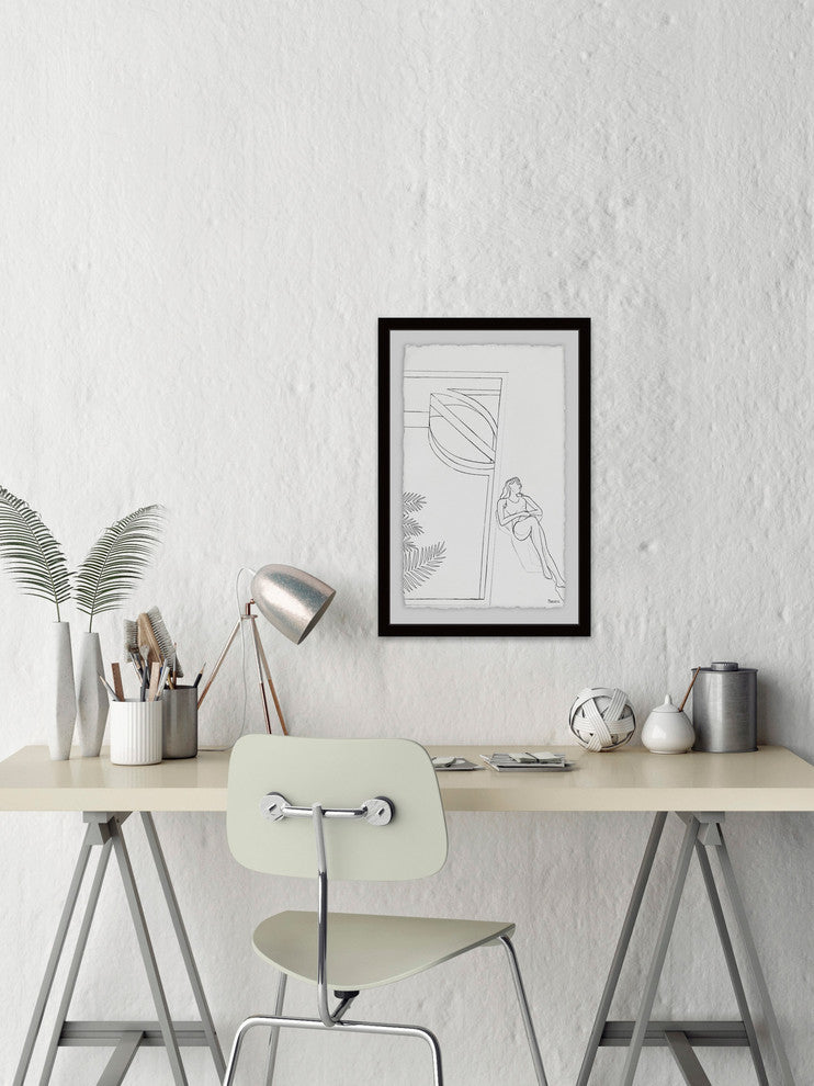 "Sleep and Bathe" Framed Painting Print, 30"x45"