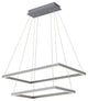 Atria Duo LED Adjustable 2-Tier Chandelier, Silver