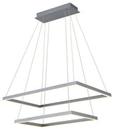 Atria Duo LED Adjustable 2-Tier Chandelier, Silver