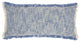 Blue and White Woven Heathered Lumbar Throw Pillow