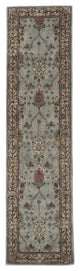 EORC Hand-tufted Wool Blue Traditional Oriental Morris Rug, Runner 2'6"x10'