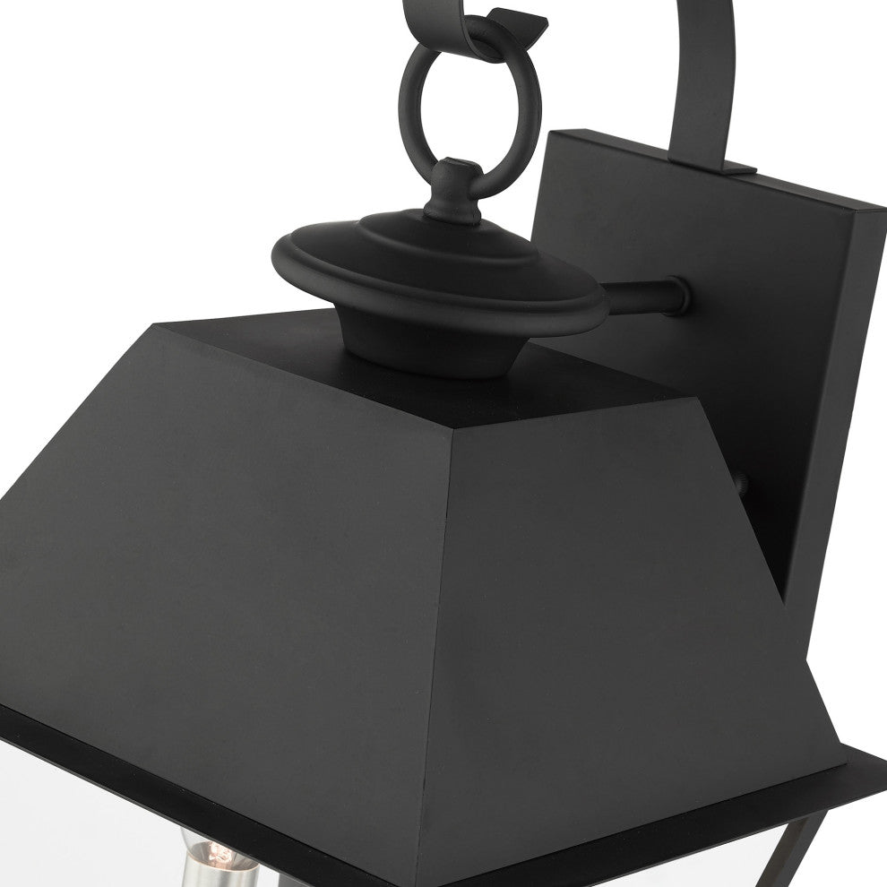 Black Classic, Colonial, Historical, Timeless Outdoor Wall Lantern