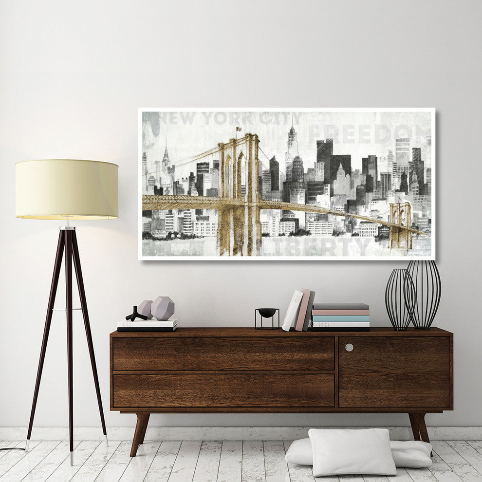 "New York Skyline I" Digital Paper Print by Avery Tillmon, 74"x38"