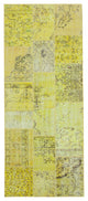 Rug N Carpet - Handmade Oriental 3' 6" x 8' 5" Boho Patchwork Runner Rug