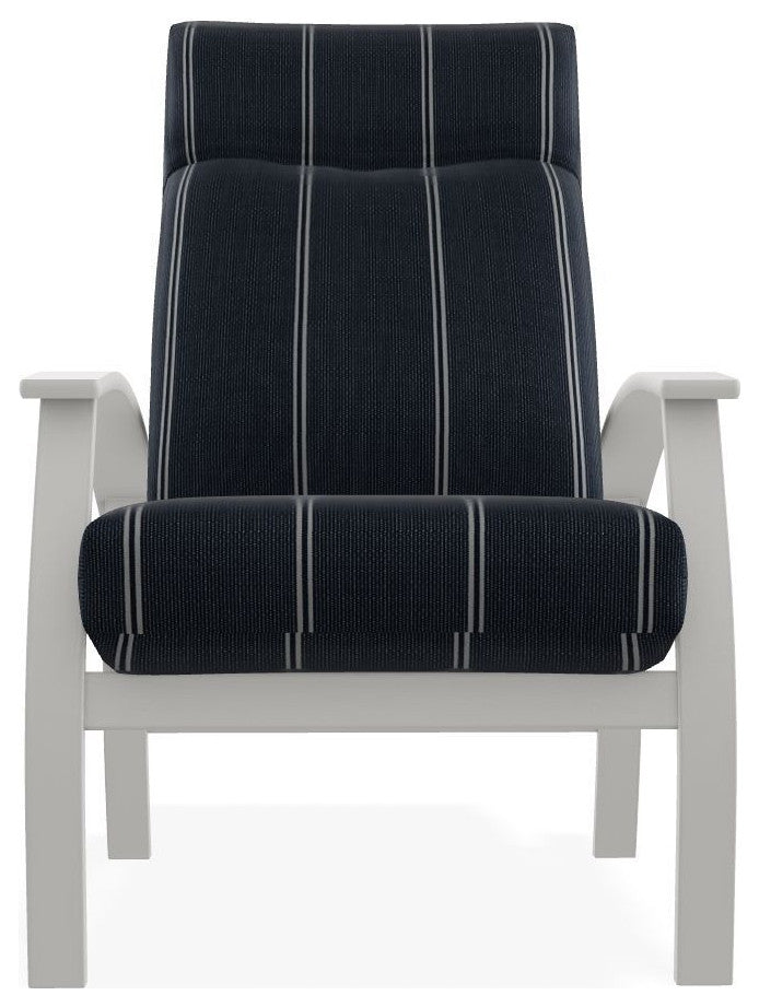 Belle Isle Cushion Outdoor Adjustable Back Chair, Equal Ink/Snow