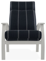 Belle Isle Cushion Outdoor Adjustable Back Chair, Equal Ink/Snow
