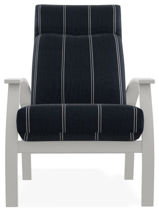 Belle Isle Cushion Outdoor Adjustable Back Chair, Equal Ink/Snow