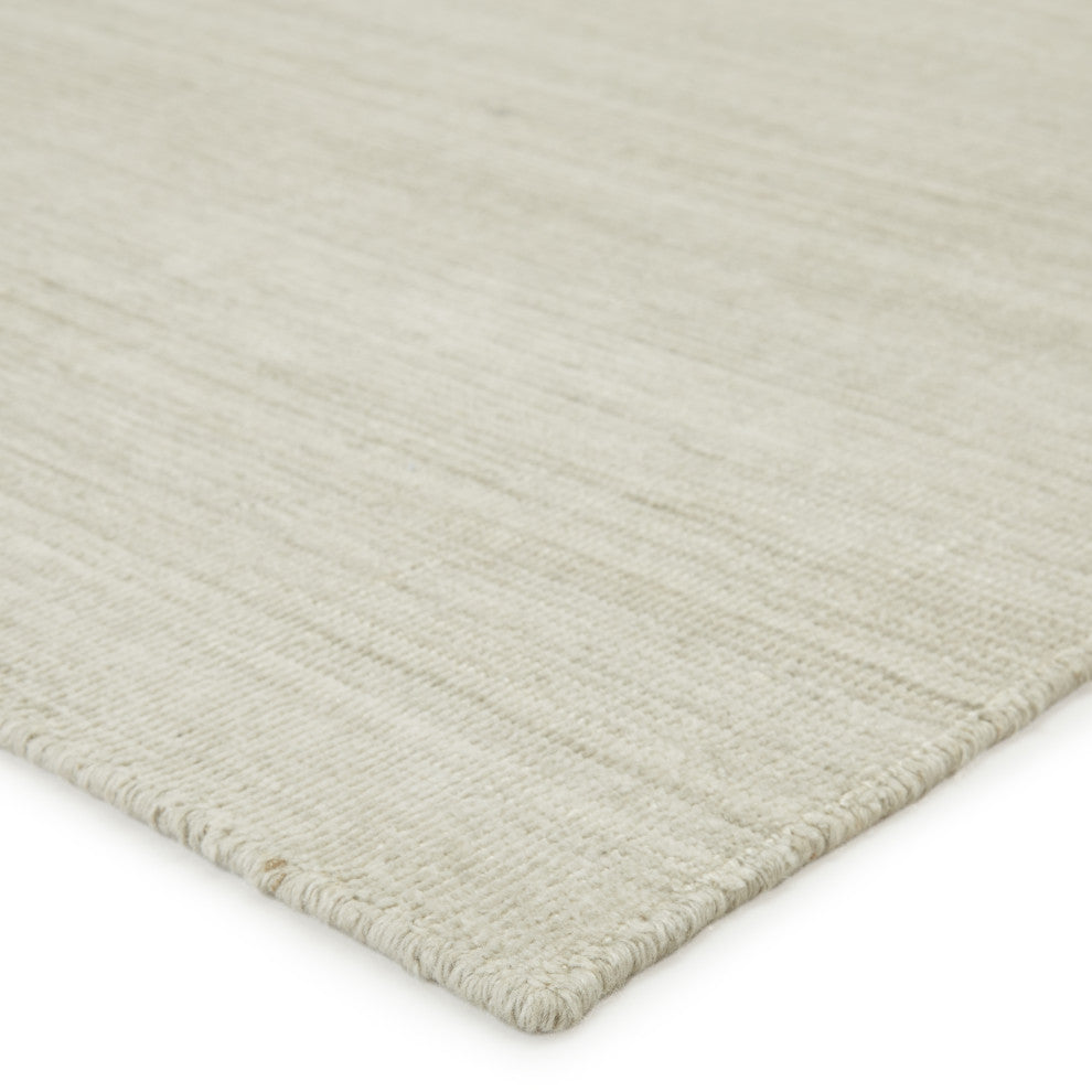 Jaipur Living Danan Handmade Indoor/ Outdoor Solid Rug, Ivory/Light Gray, 12'x15