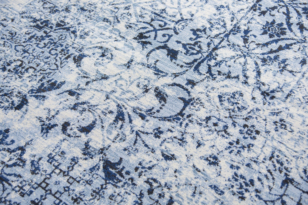 Panache PN6959 Ivory Patch Work Floral Area Rug, Rectangular 9'10"x12'6"