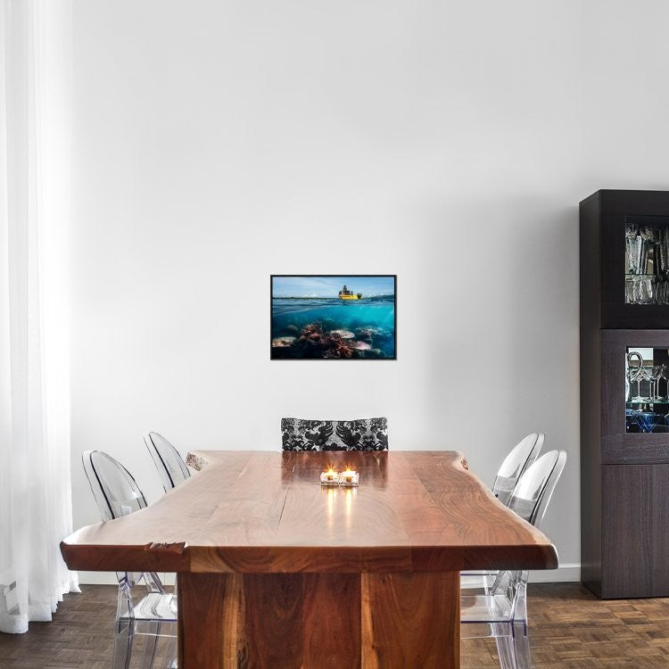 "Second Dive" Framed Canvas Giclee by Pavol Stranak, 23x16"