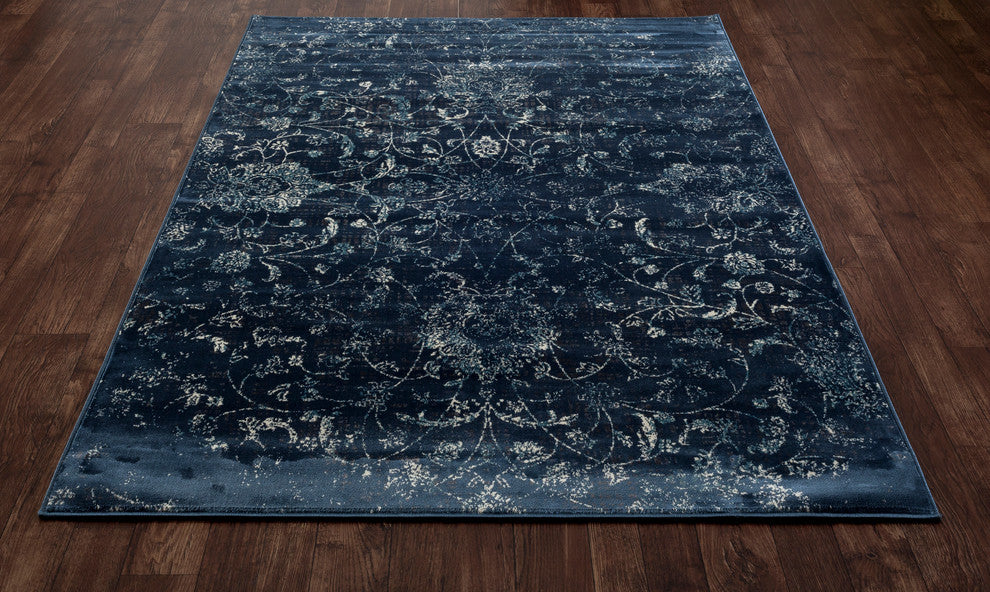 Karelia Ethereal Steel Blue 5'3"x7'7" Area Rug