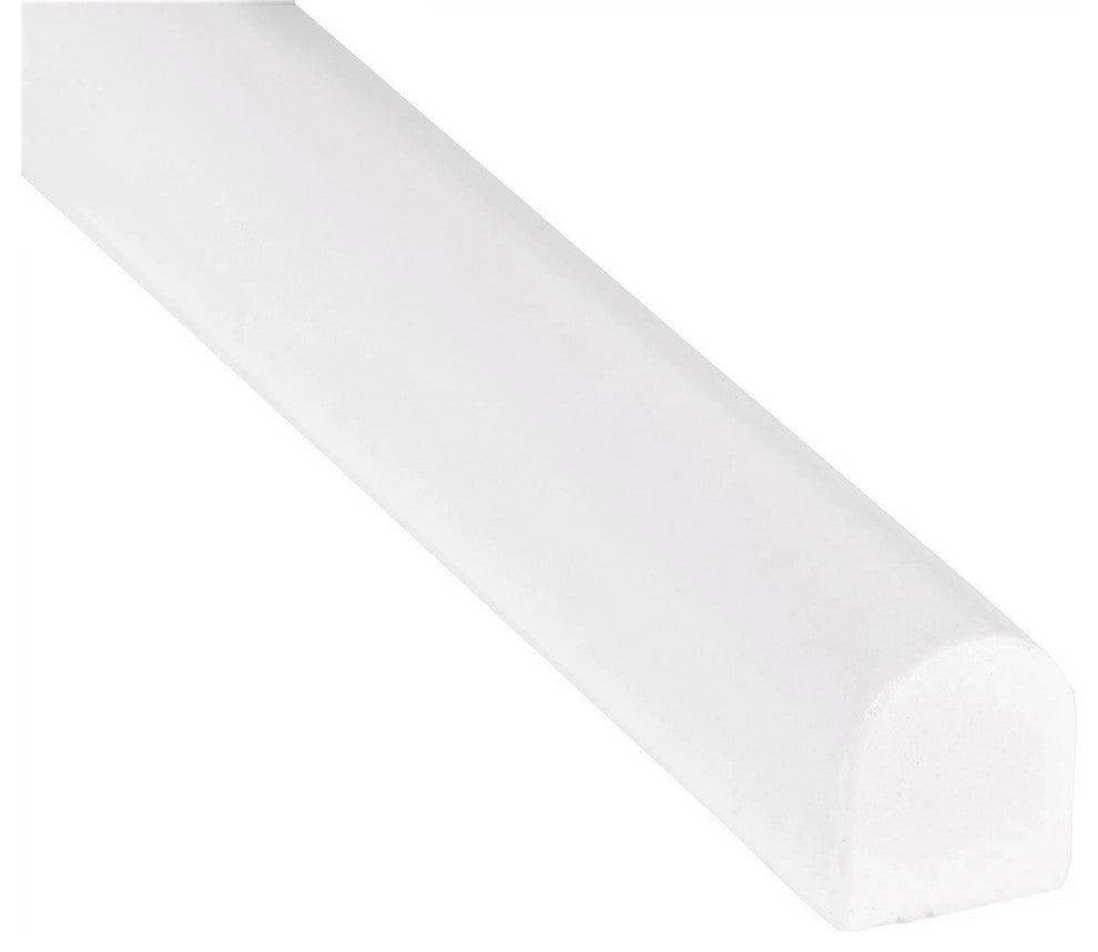Universal Bright White 1/2 x 12 in. Cast Stone Pencil Liner Wall Tile (Set of 5)