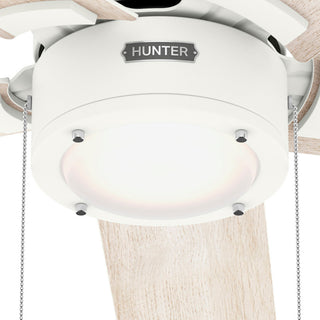 Erling Ceiling Fan, LED Light Kit and Pull Chain, Matte White, 52"
