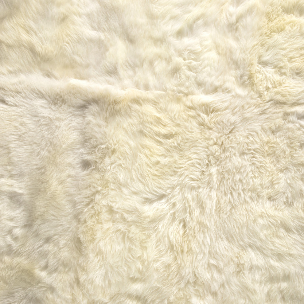 Lalo Lambskin Rug-White-5.7'x5.75'