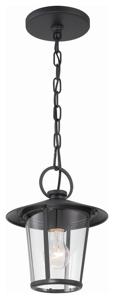 Andover 1-Light Matte Black Outdoor Chandelier