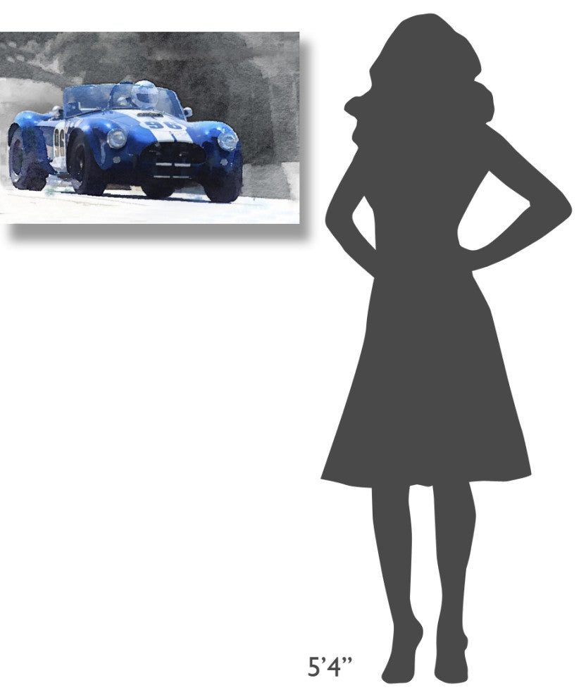"1964 AC Cobra Shelby Racing Watercolor" Fine Art Print