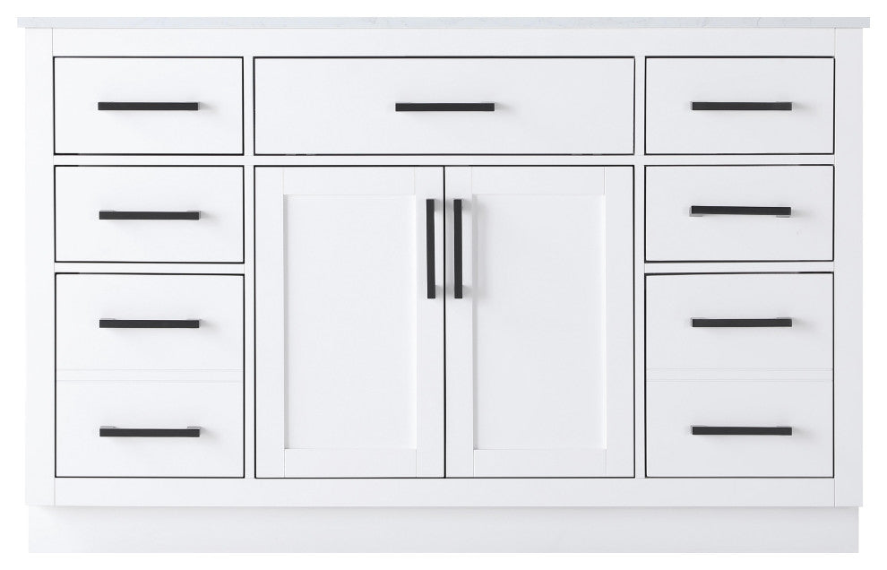 Home Living 54" Single Bathroom Vanity, White