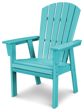 POLYWOOD Nautical Adirondack Dining Chair, Aruba