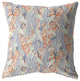 18" Orange Lavender Tropics Zippered Suede Throw Pillow