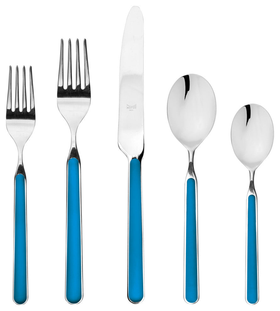 Fantasia Flatware, Electric Blue, 20-Piece Set