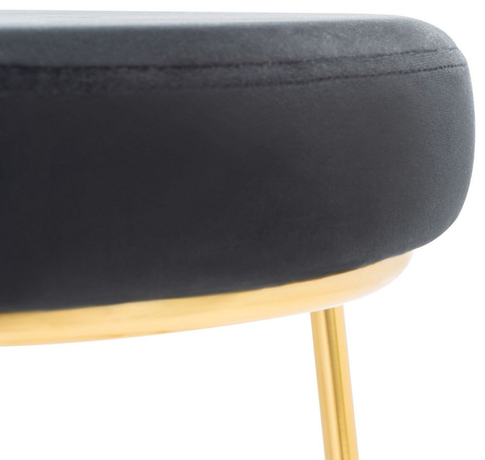 Safavieh Sabina Round Bar Stool, Black/Gold
