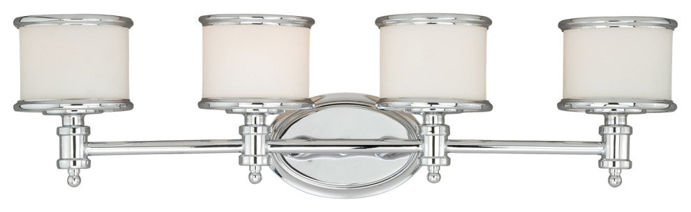 Vaxcel Carlisle 4-Light Vanity, Chrome