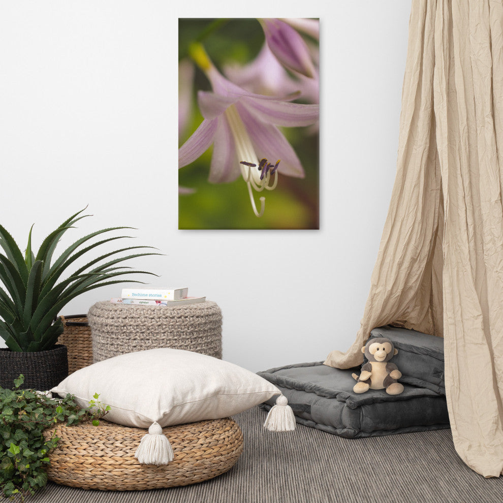 Close-up Hosta Bloom Floral Nature Photo Canvas Wall Art Print, 24" X 36"