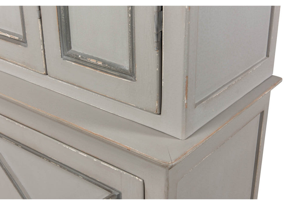 Tall Provincial Painted Cabinet