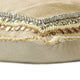 Beige Burlap 12"x14" Lumbar Pillow Cover Lace Beads Sequins Embroidery - Soraya