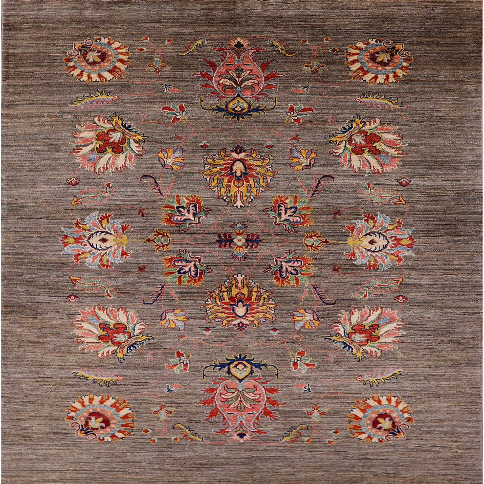 Ahgly Company Indoor Square Mid-Century Modern Area Rugs, 5' Square