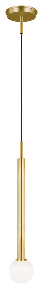 Nodes Short Pendant, Burnished Brass