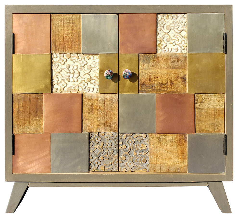 Picasso Mango Wood Cabinet with 2 Doors