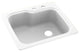Swan 25x22x9 Solid Surface Kitchen Sink, 2-Hole, White