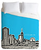Deny Designs Bird Ave Chicago Blue Duvet Cover - Lightweight