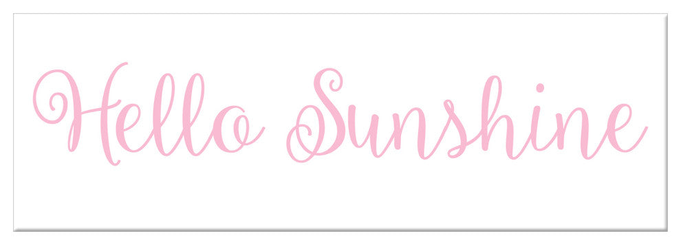 Hello Sunshine 12"x36" Canvas Wall Art, Pink