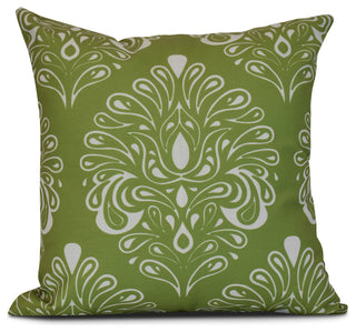 26x26", Veranda, Geometric Print Pillow, Green