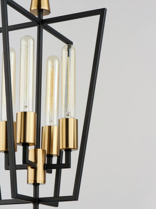Maxim 11654 Wings 4 Light 12"W Multi Light Pendant - Black / Satin Brass