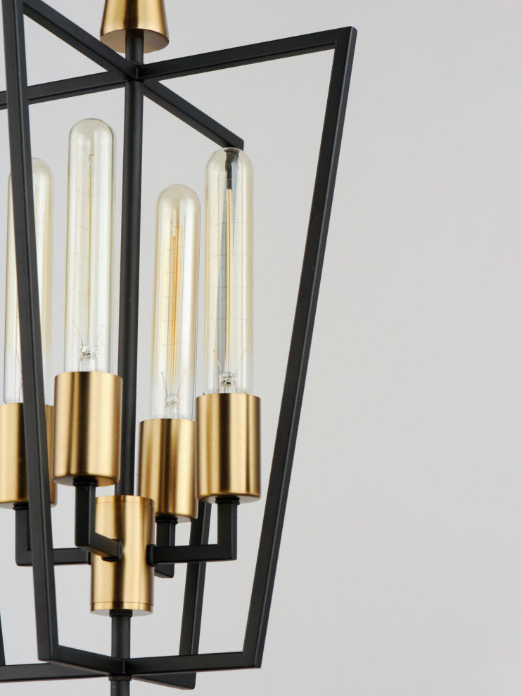 Maxim 11654 Wings 4 Light 12"W Multi Light Pendant - Black / Satin Brass