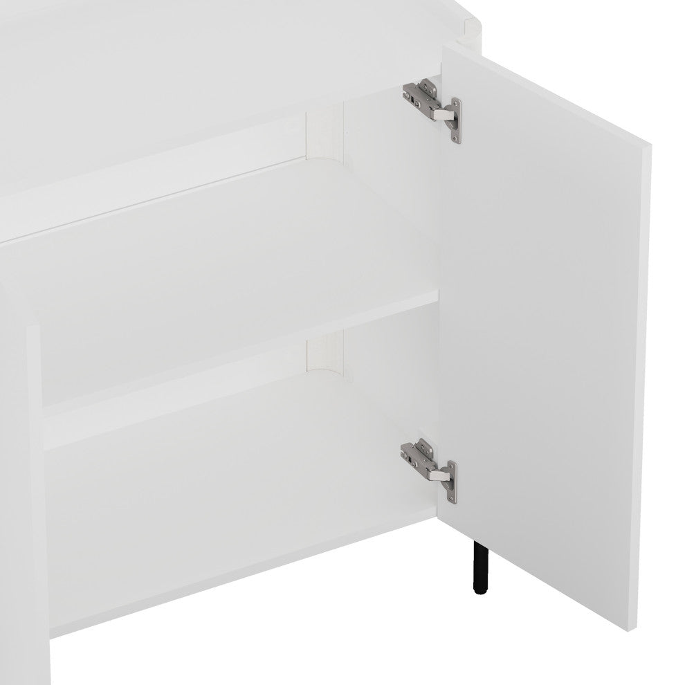 Manhattan Comfort 2-Piece Abbey Accent Cabinet and Bookcase