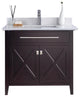 Wimbledon, 36" Brown Cabinet With White Quartz Countertop