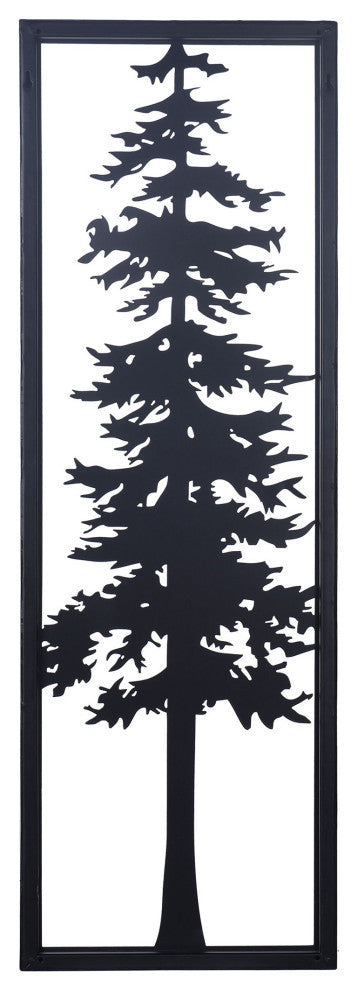 Cypress I Laser Cut Metal Wall Art With Fired Finish 36"H12"W